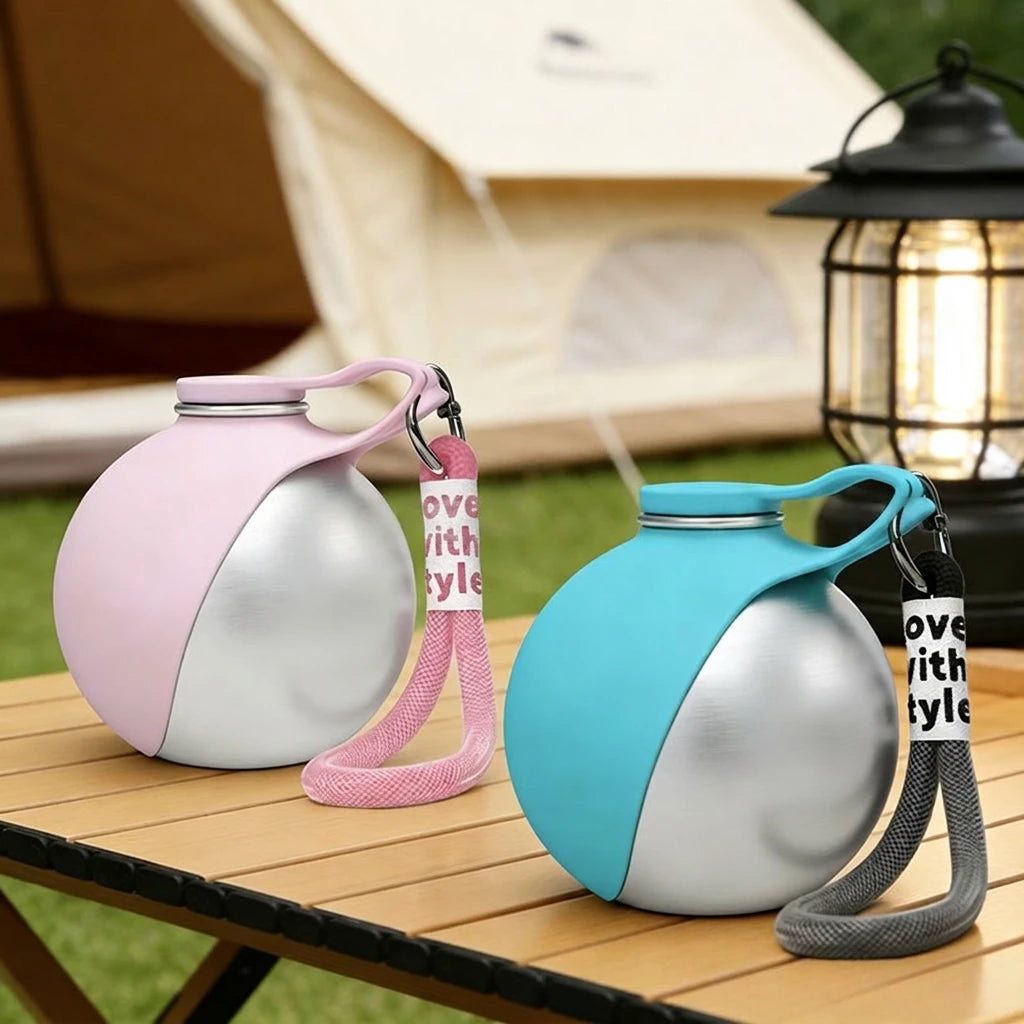 Portable Dog Water Bottle 285 ml With Foldable Bowl